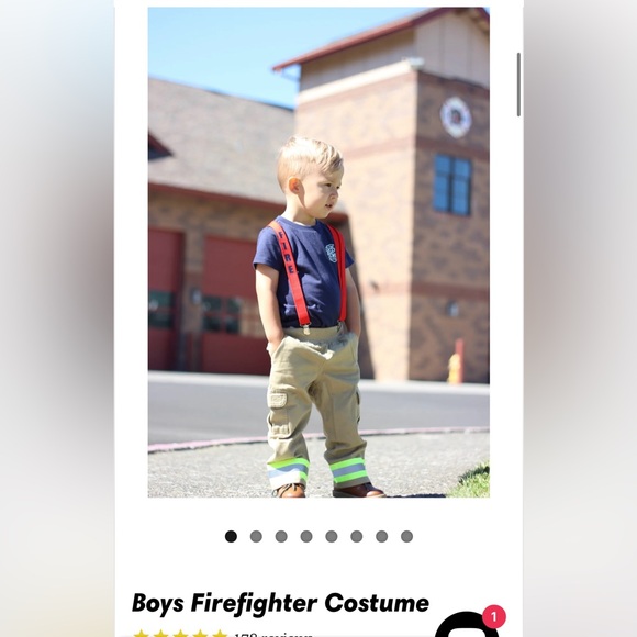 Fireman boys girls size 3T Costume outfit shirt pants suspenders birthday - Picture 3 of 13